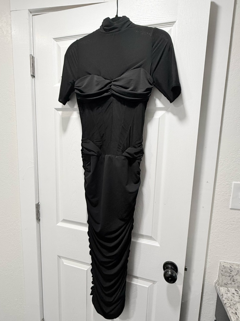 House of CB Sorrel Corset Stretch Mesh Midi Dress - Picture 8 of 8